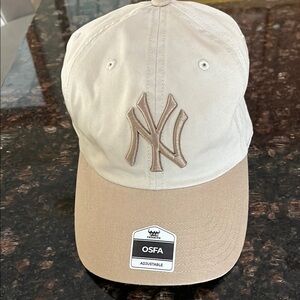 New York Yankees Beige and Tan Cap